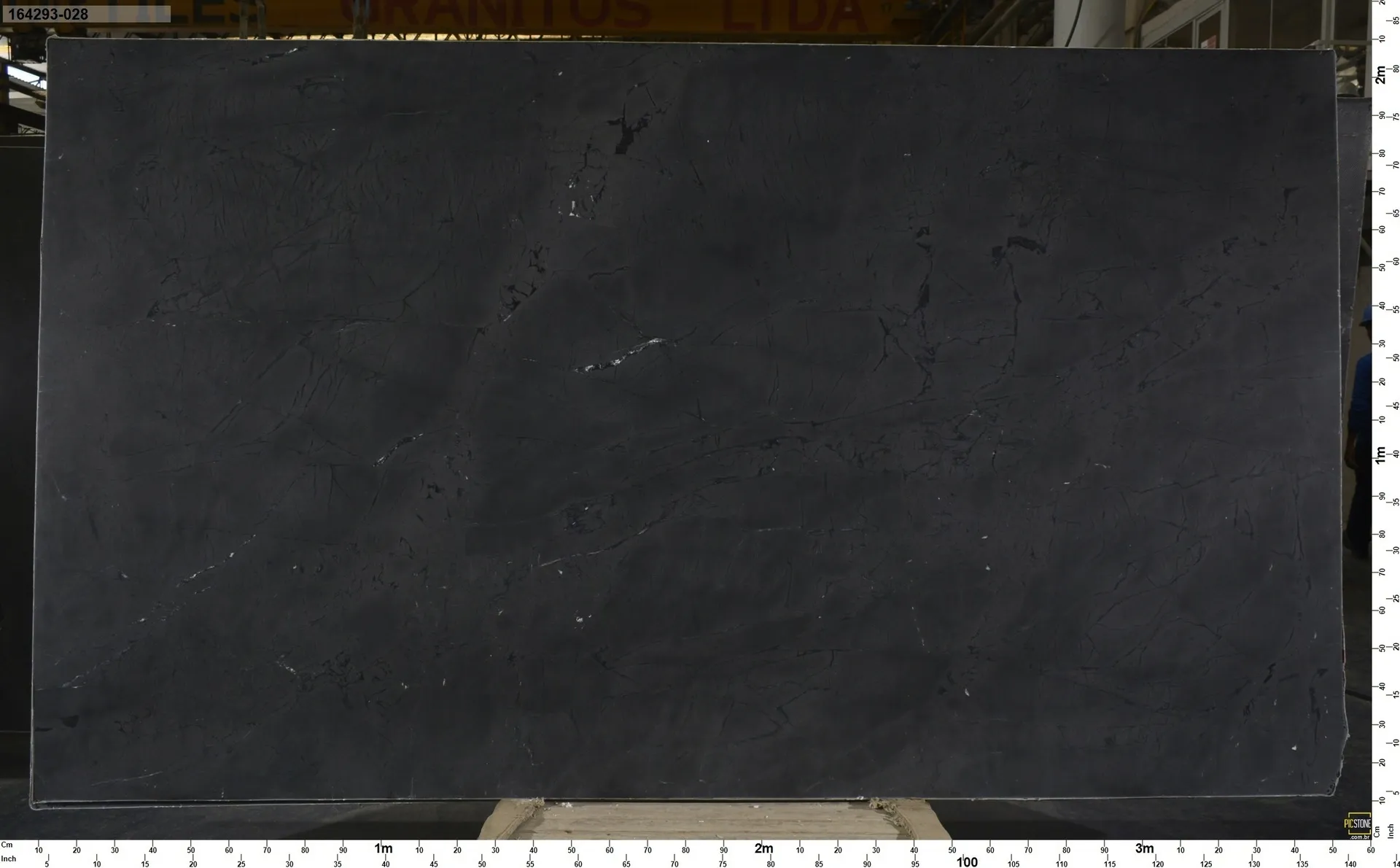 Installed stone countertop banner