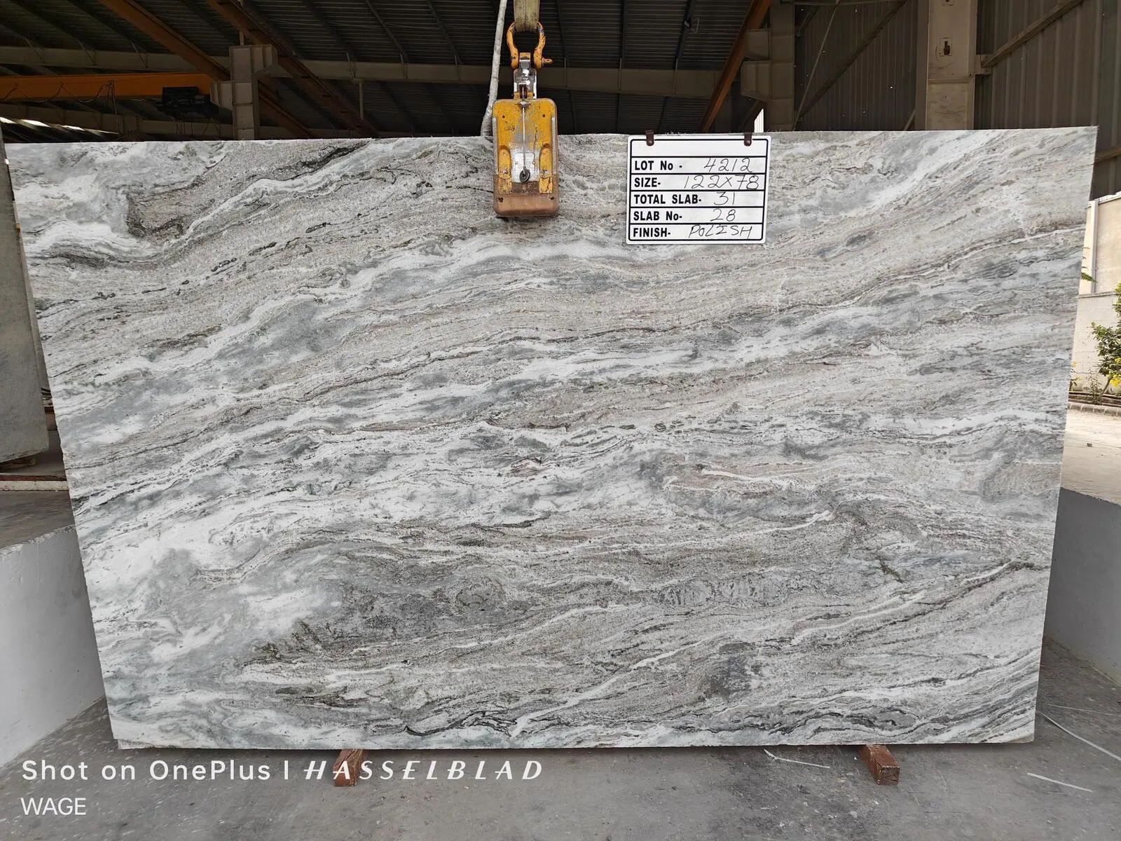 Image of Sequoia (Brown Fantasy) Grey Marble countertop slab