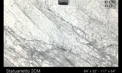 Image of Statuarietto White Marble countertop slab
