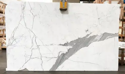 Image of Statuario Extra White Marble countertop slab