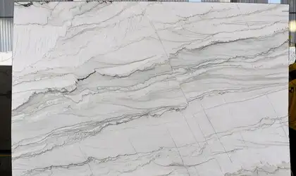 Image of Statuario Quartzite White Quartzite countertop slab