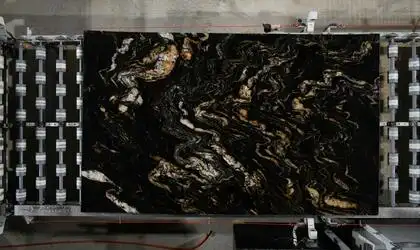 Image of Titanium Gold 1st Choice Black Granite countertop slab