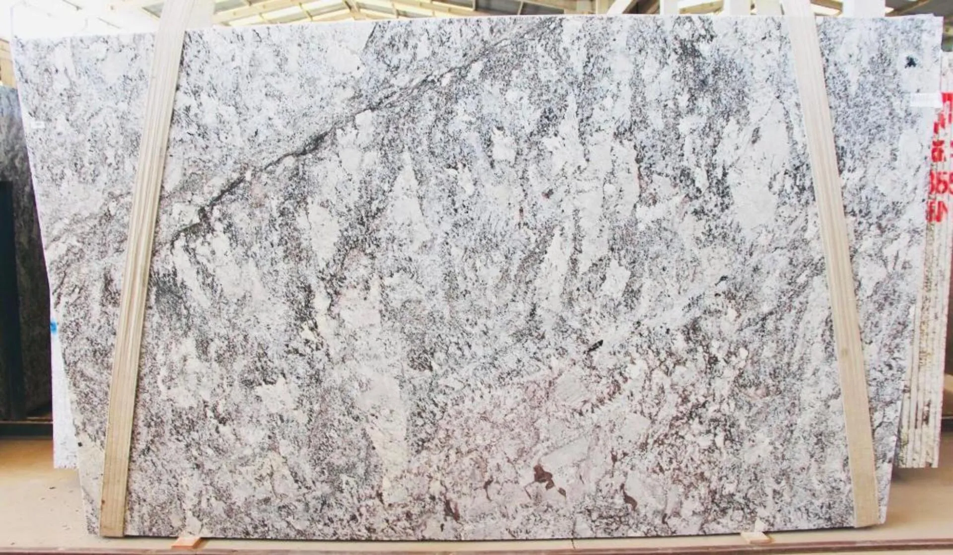 Image of White Nile White Granite countertop slab