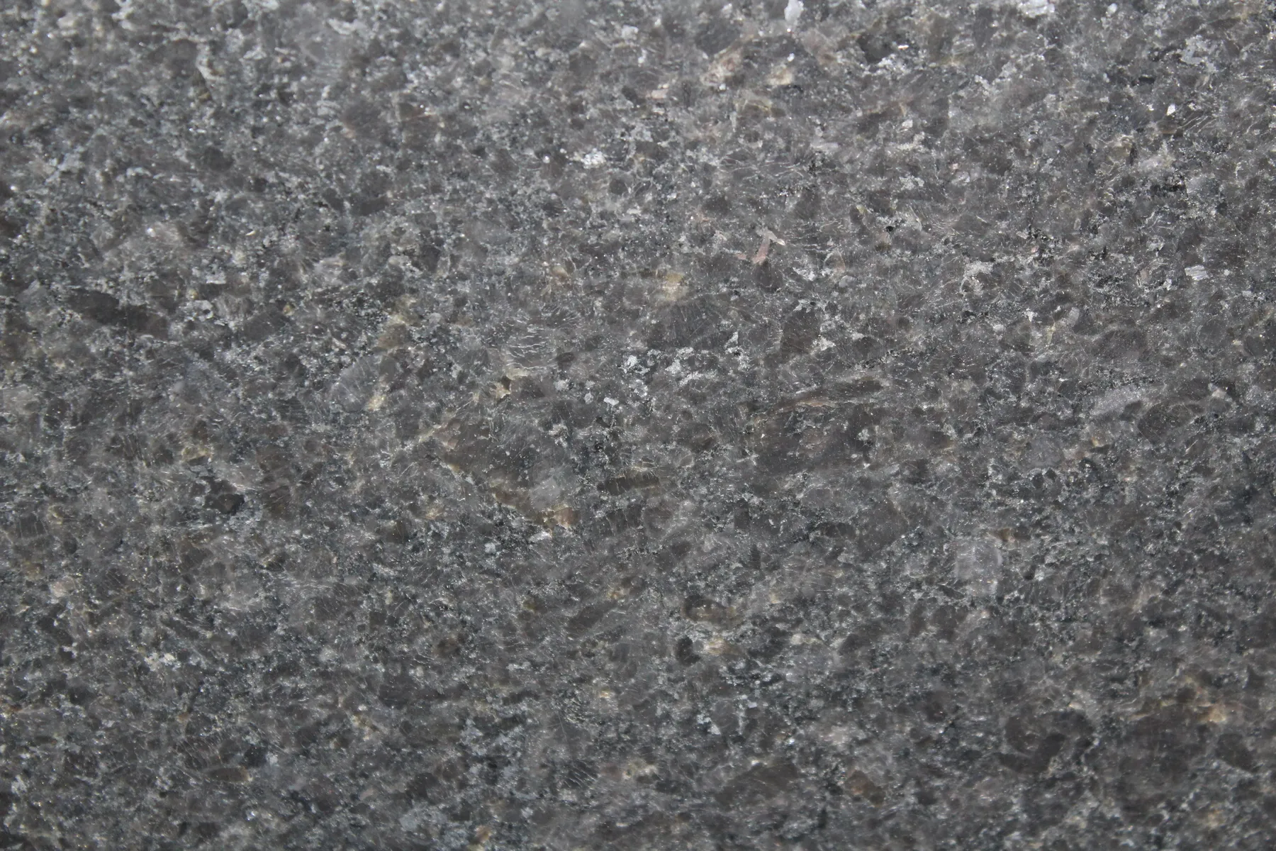 Closeup image of Black Pearl Grey Granite countertop slab