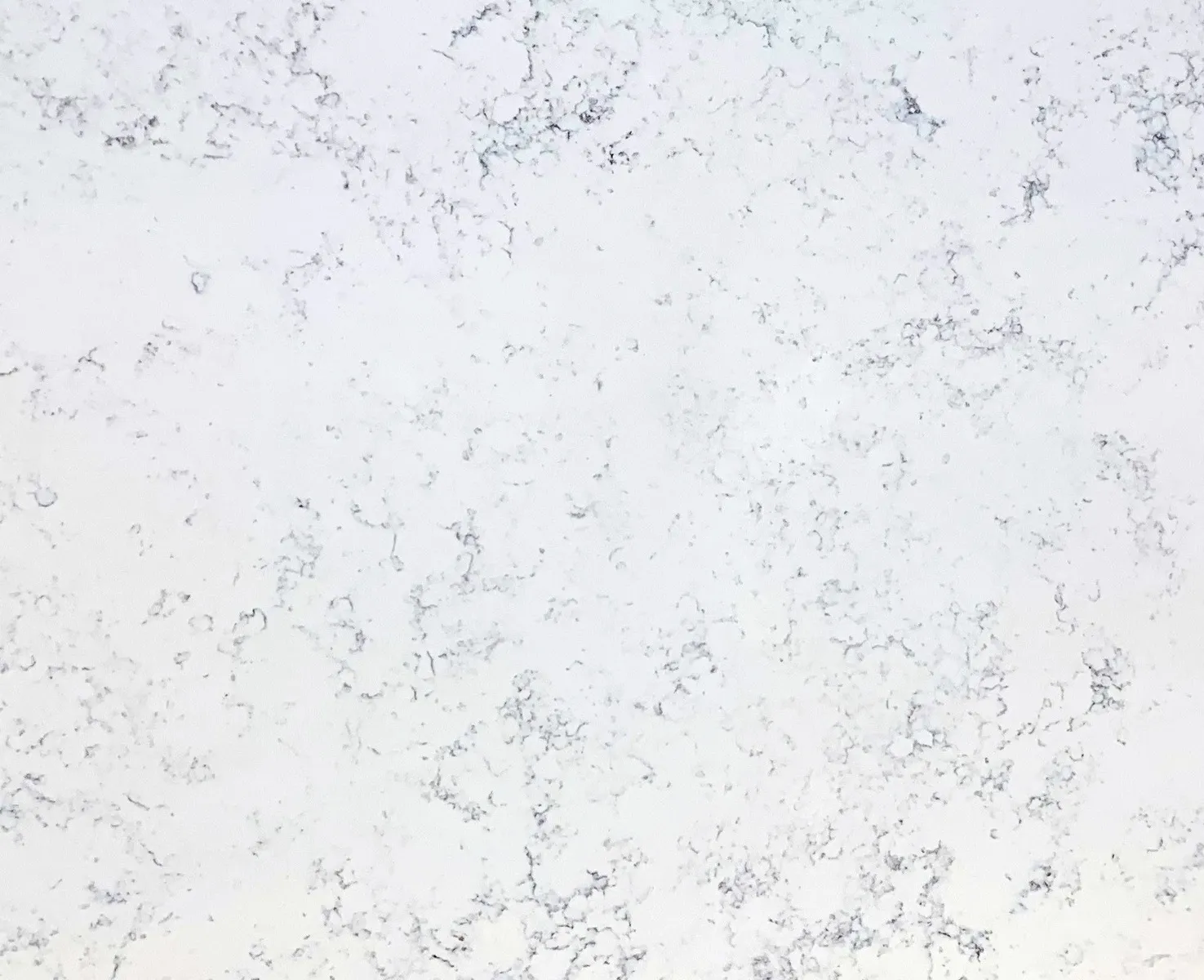 Closeup image of Opal Quartz Carrara White  (Op2108) White Quartz countertop slab