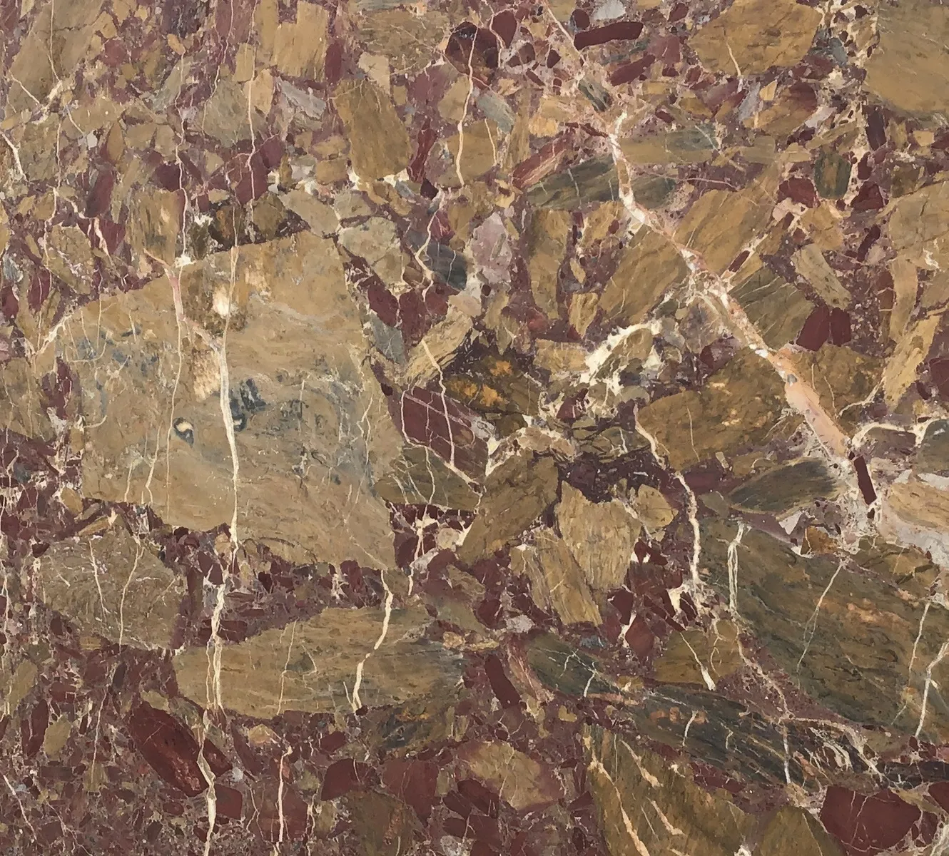 Closeup image of Antique Fashion Brown Marble countertop slab