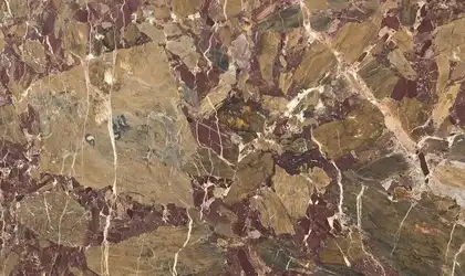 Closeup image of Antique Fashion Brown Marble countertop slab