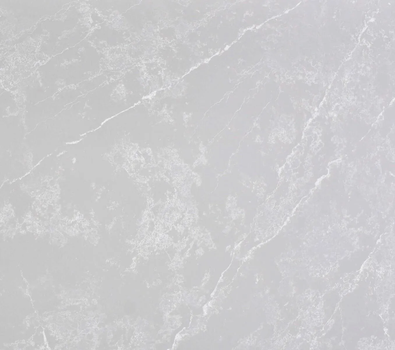 Closeup image of Opal Quartz Armani Light Grey Quartz countertop slab