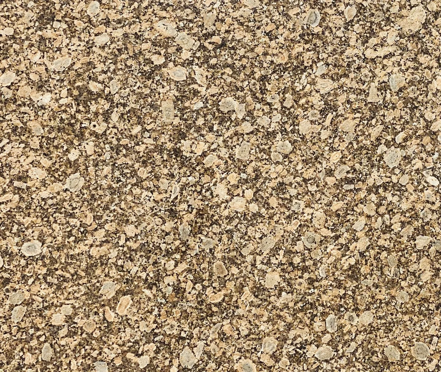 Closeup image of Giallo Fiorito Brown Granite countertop slab