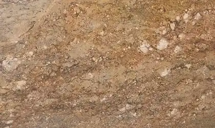 Closeup image of Golden Sun Brown Granite countertop slab Stone Countertop