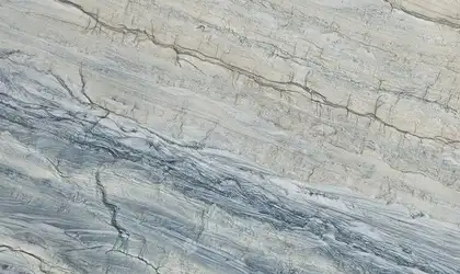 Closeup image of Ocean Blue Grey Quartzite countertop slab Stone Countertop
