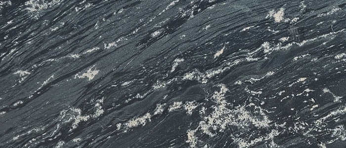Closeup image of Olivia Green Grey Granite countertop slab