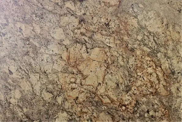 Closeup image of Revelation Beige Granite countertop slab