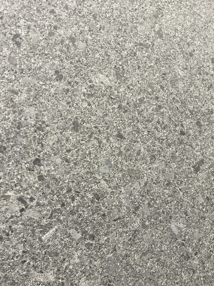 Closeup image of Steel Grey Grey Granite countertop slab