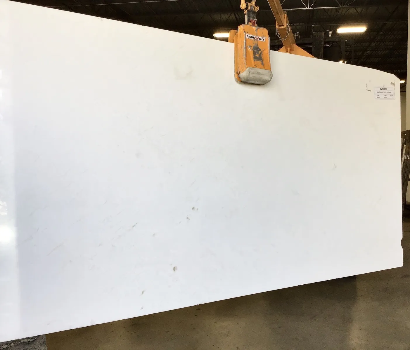 Closeup image of Thasos White White Marble countertop slab