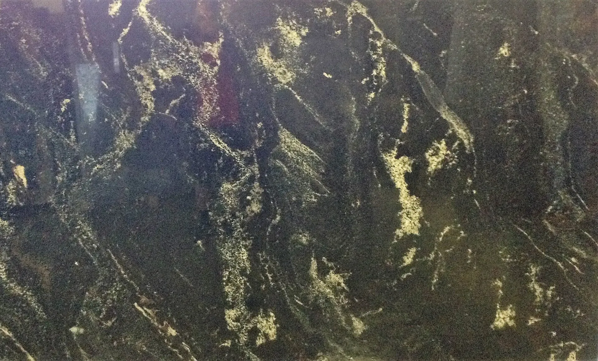 Closeup image of Tundra Black Granite countertop slab