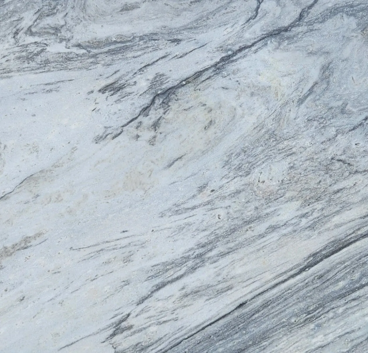 Closeup image of White Portinari Grey Marble countertop slab