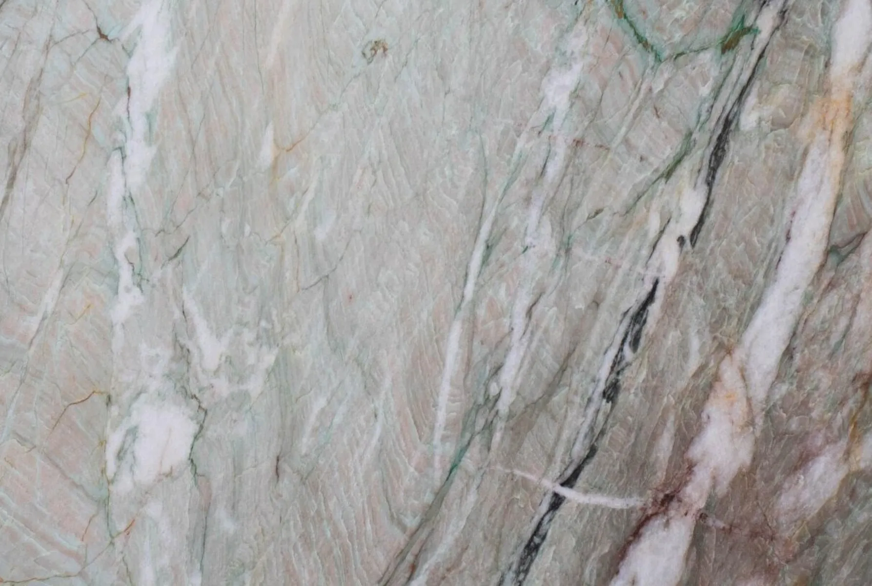 Closeup image of Alexandrita Beige Quartzite countertop slab