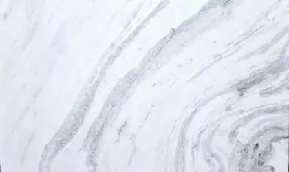 Closeup image of Bianco Impala White Marble countertop slab