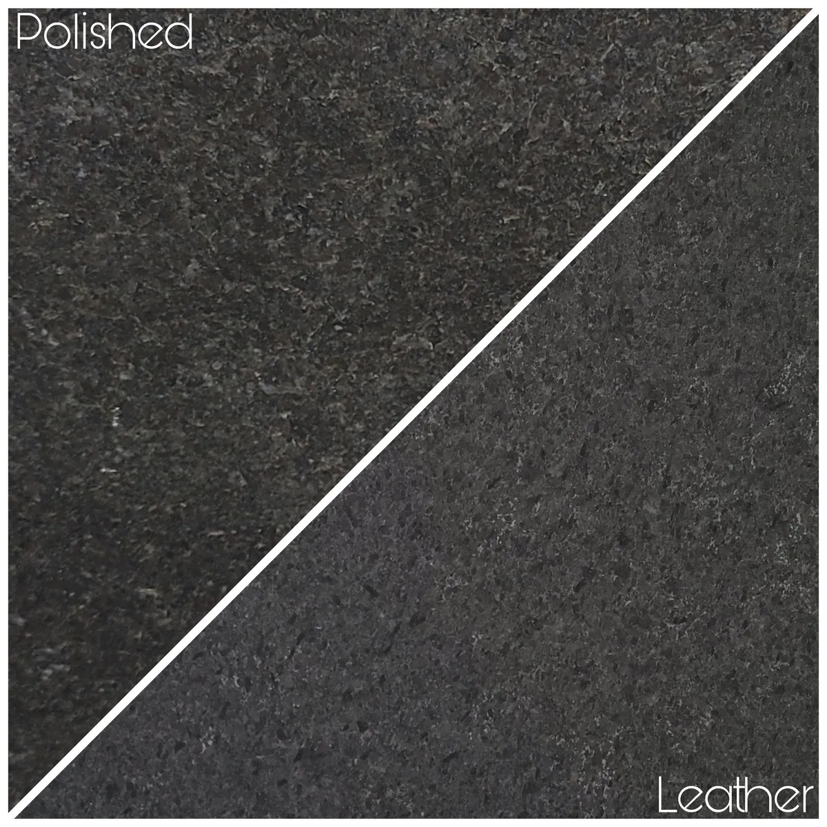 Closeup image of Black Pearl Black Granite countertop slab