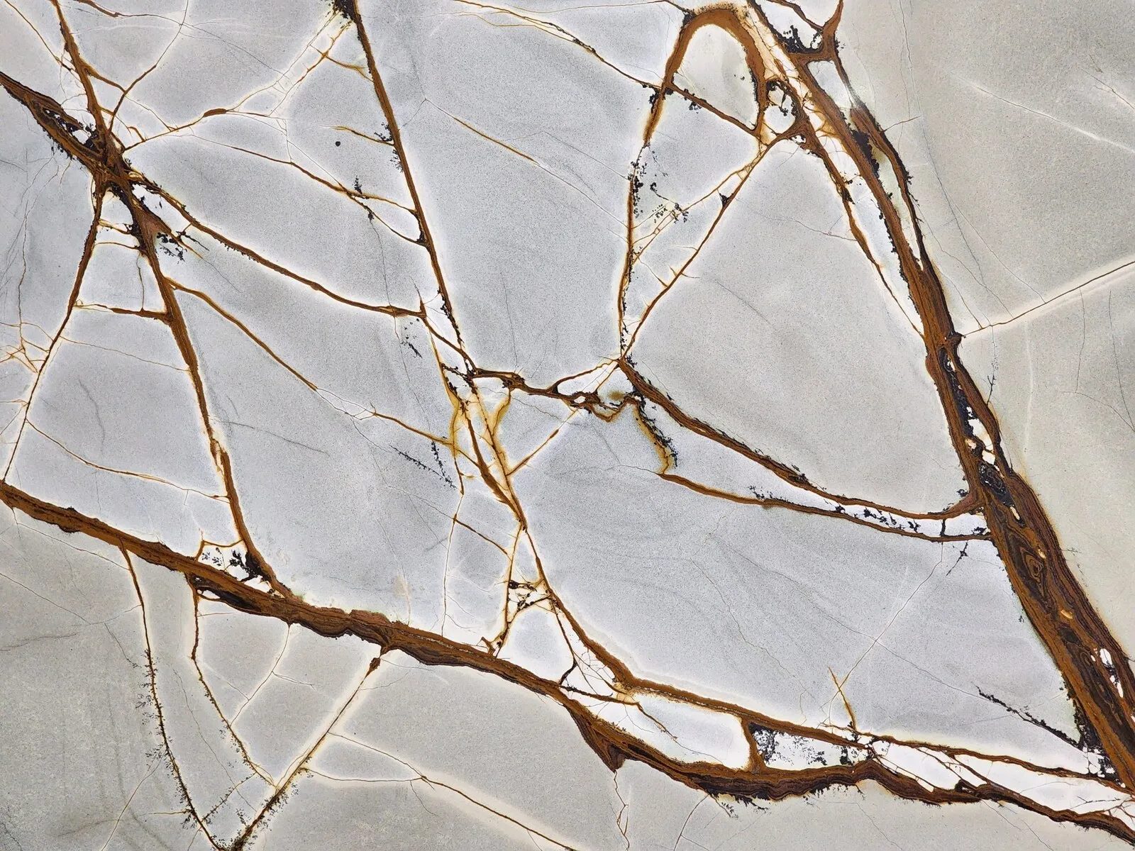 Closeup image of Blue Deep Grey Quartzite countertop slab