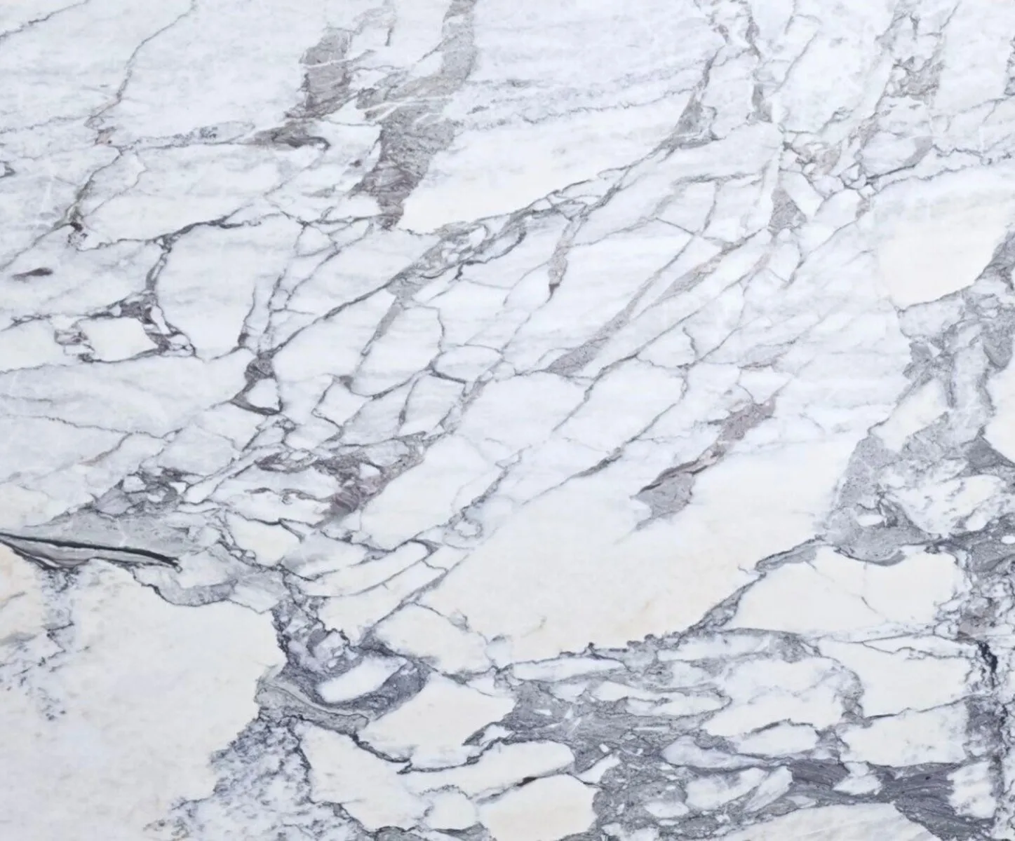 Closeup image of Calacatta Viola Antico White Marble countertop slab