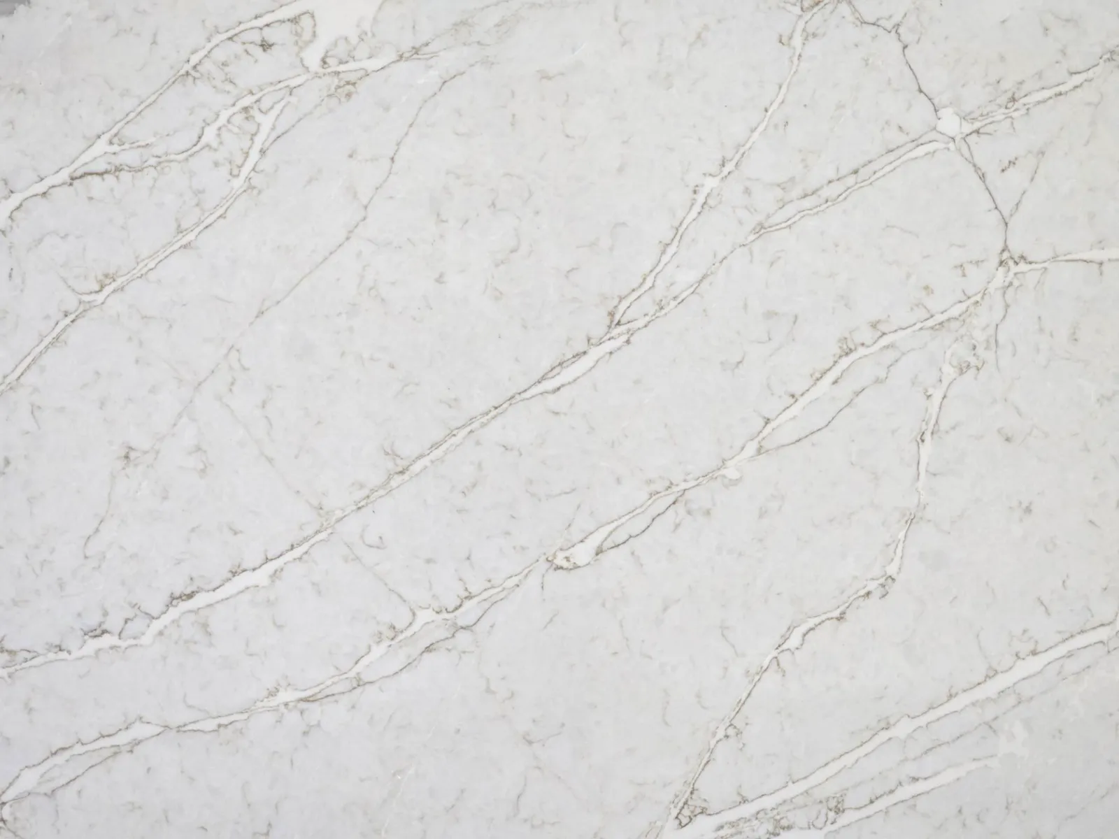 Closeup image of CRS Quartz Costa Super Jumbo White Quartz countertop slab
