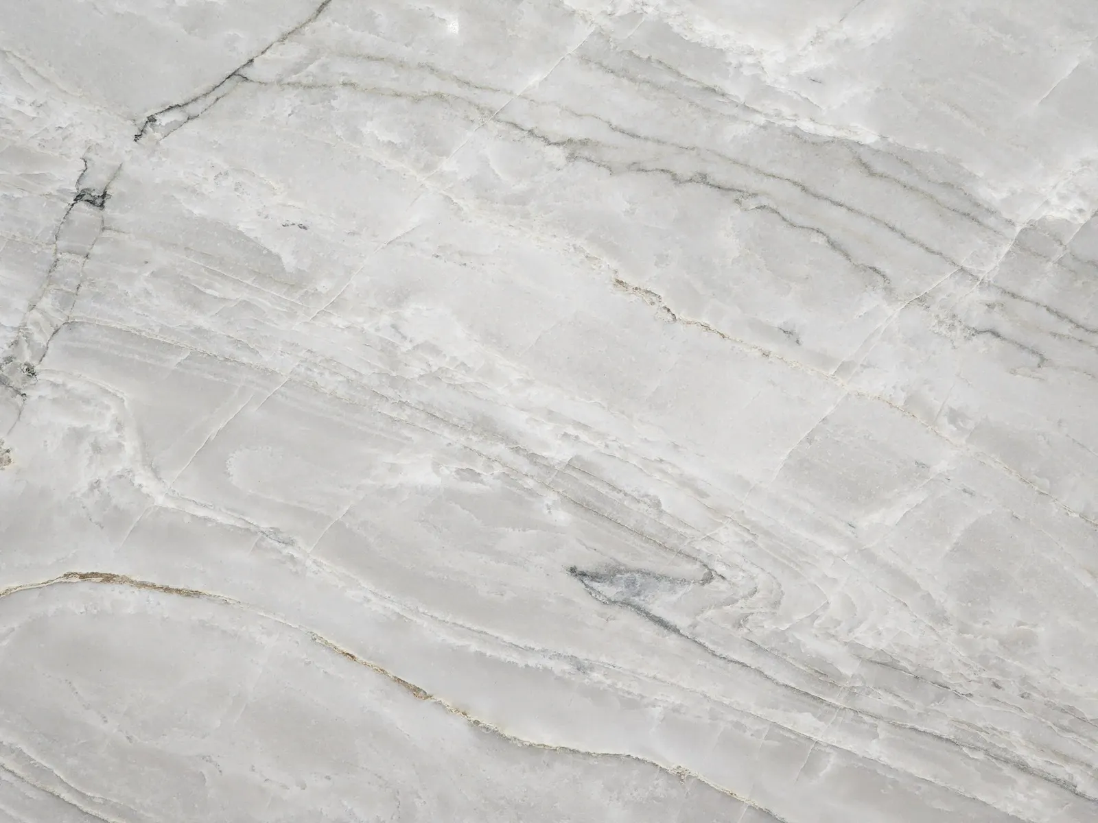 Closeup image of Crystal Spectrum Grey Quartzite countertop slab