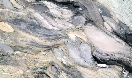 Closeup image of Fusion Grey Quartzite countertop slab