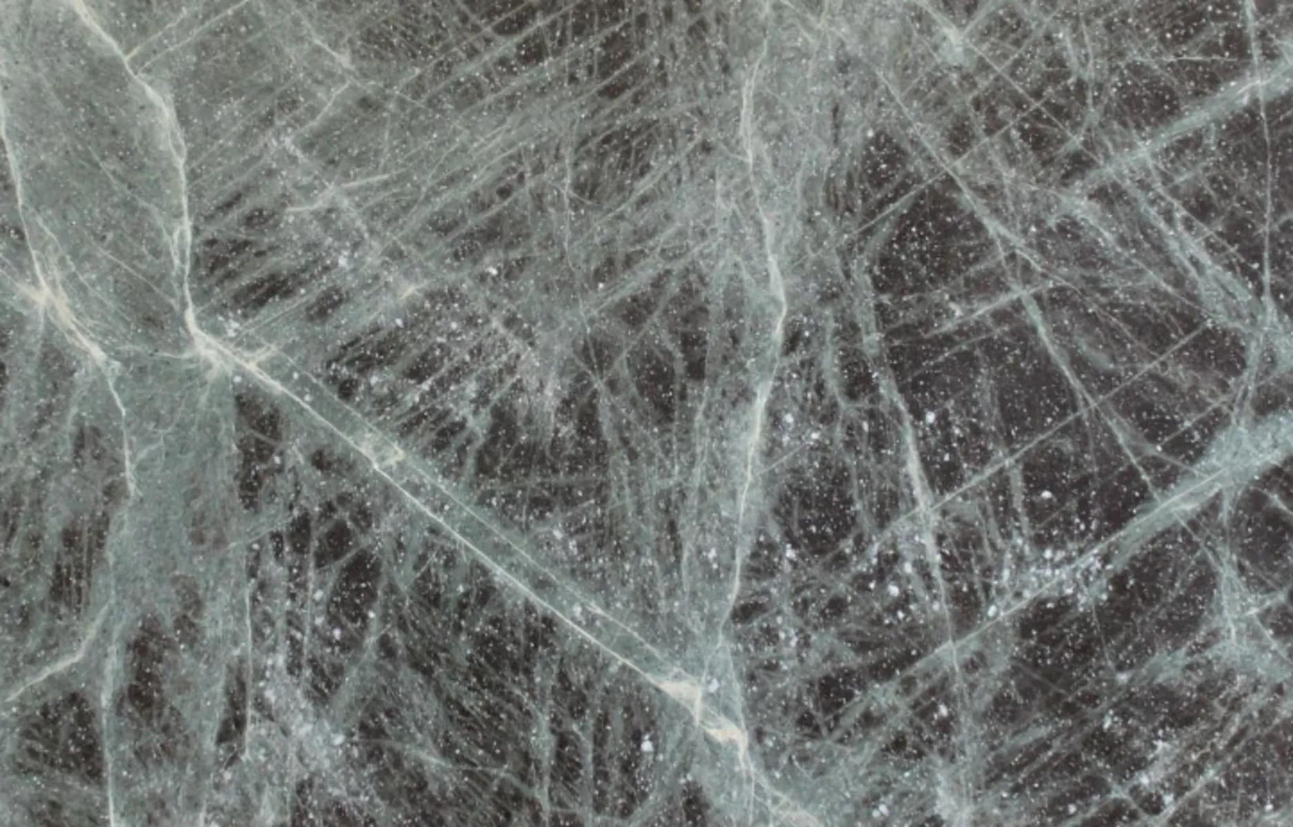 Closeup image of Green Pantanal Black Quartzite countertop slab