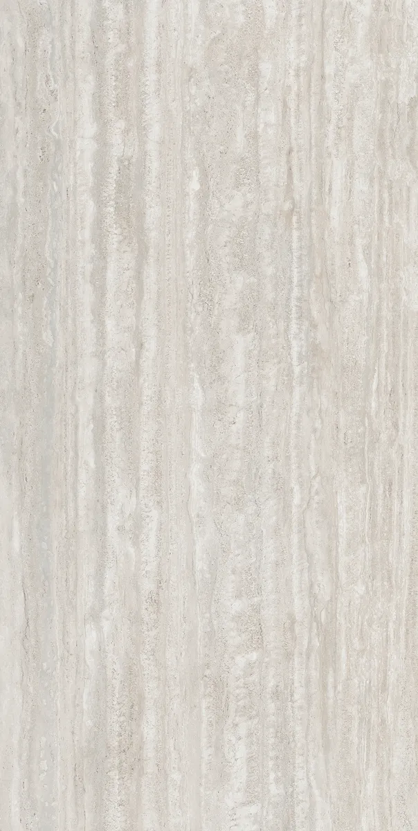 Closeup image of Infinity Travertino Chiaro Cream Porcelain countertop slab
