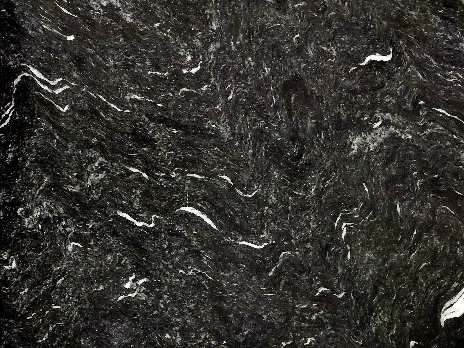 Closeup image of Laguna Black Black Granite countertop slab