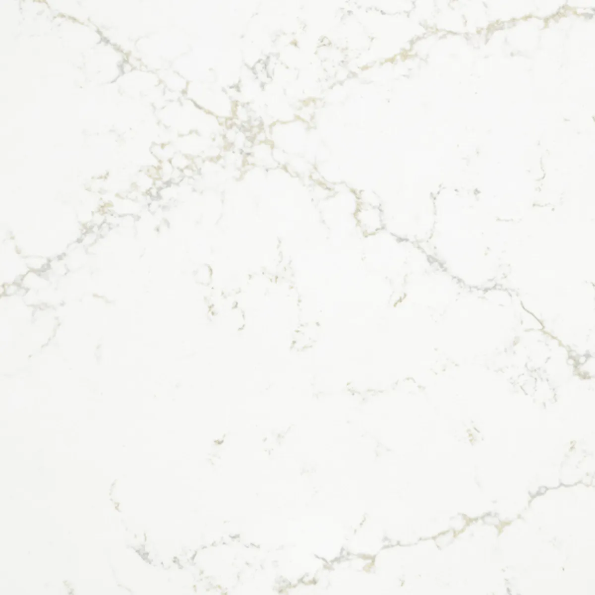 Closeup image of Viatera Etude White Quartz countertop slab