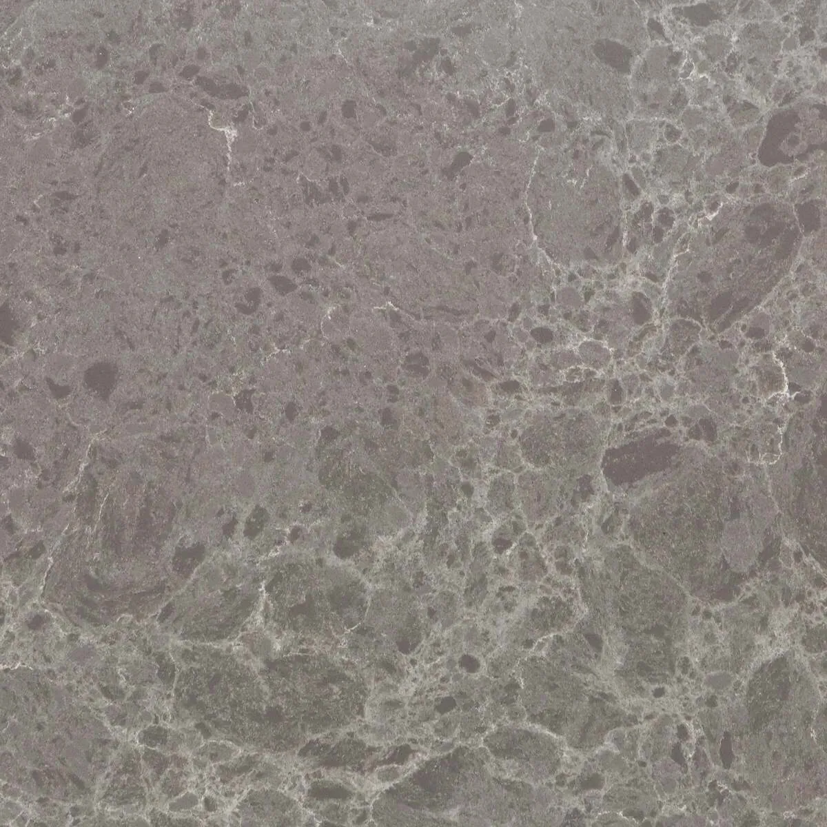 Closeup image of Viatera Tenor Grey Quartz countertop slab