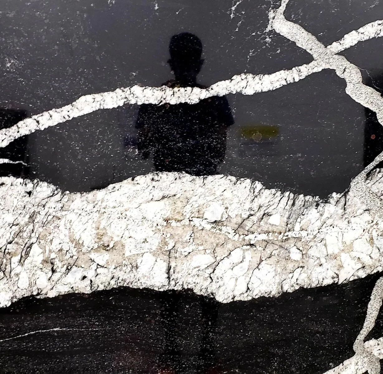 Closeup image of Maori Black Granite countertop slab