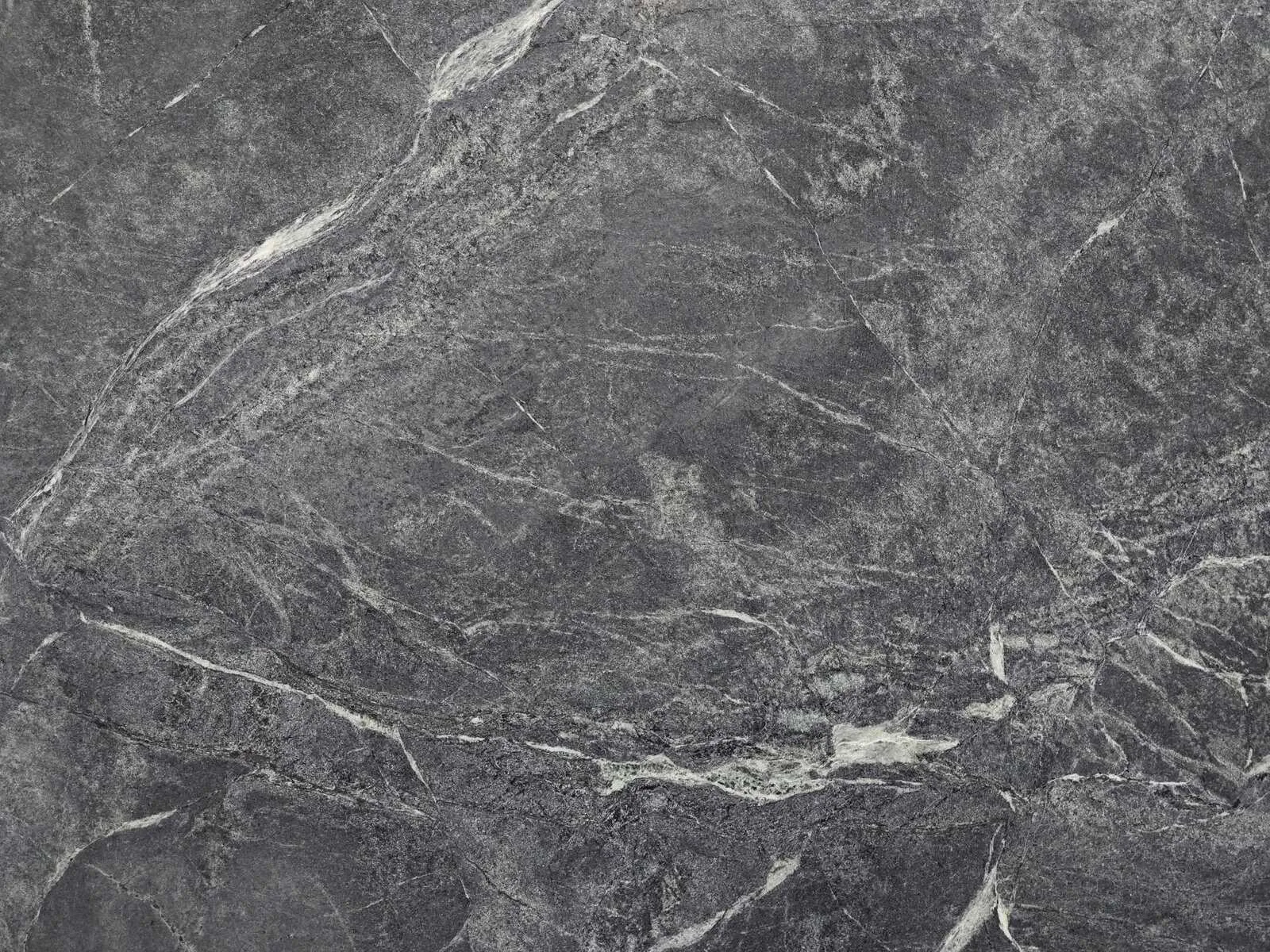 Closeup image of Midnight Black Grey Soapstone countertop slab
