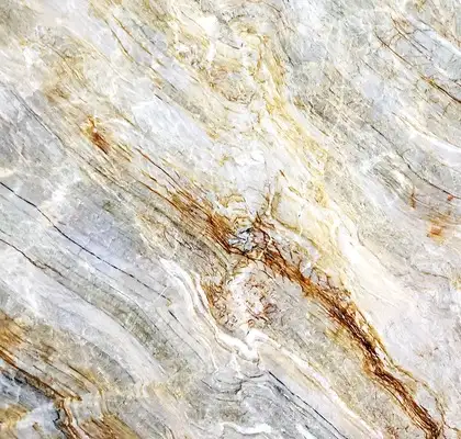 Closeup image of Nacarado Grey Quartzite countertop slab