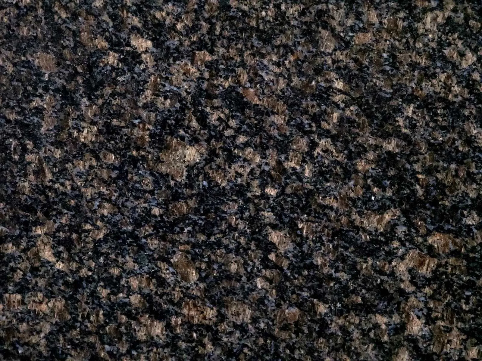 Closeup image of Sapphire Blue Black Granite countertop slab