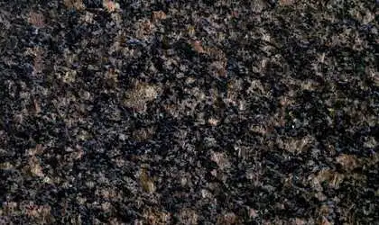 Closeup image of Sapphire Blue Black Granite countertop slab Stone Countertop