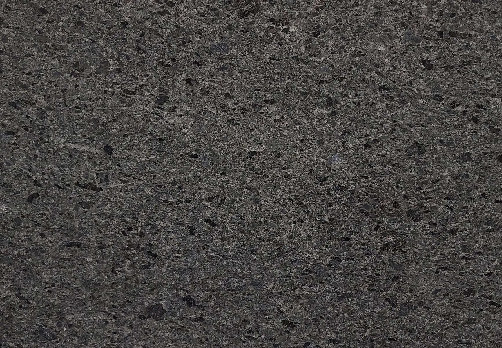Closeup image of Steel Grey Grey Granite countertop slab