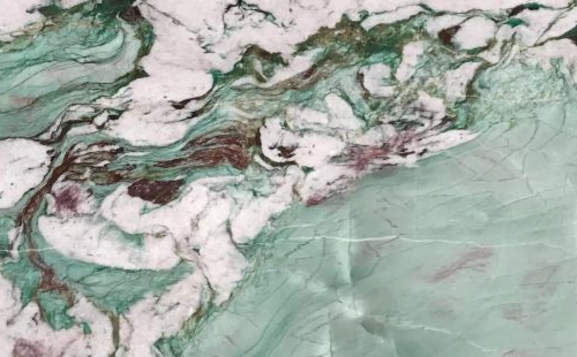 Closeup image of Stormy Green Green Quartzite countertop slab