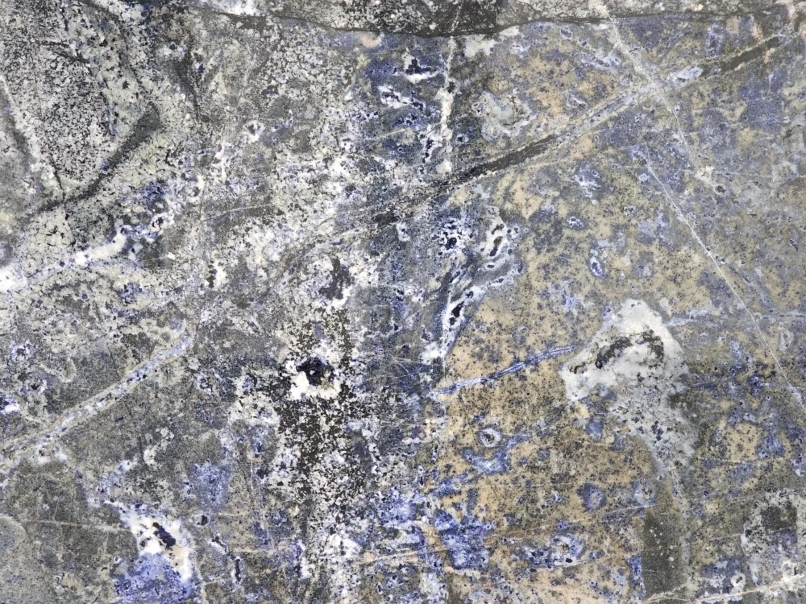 Closeup image of Victoria Blue Grey Granite countertop slab