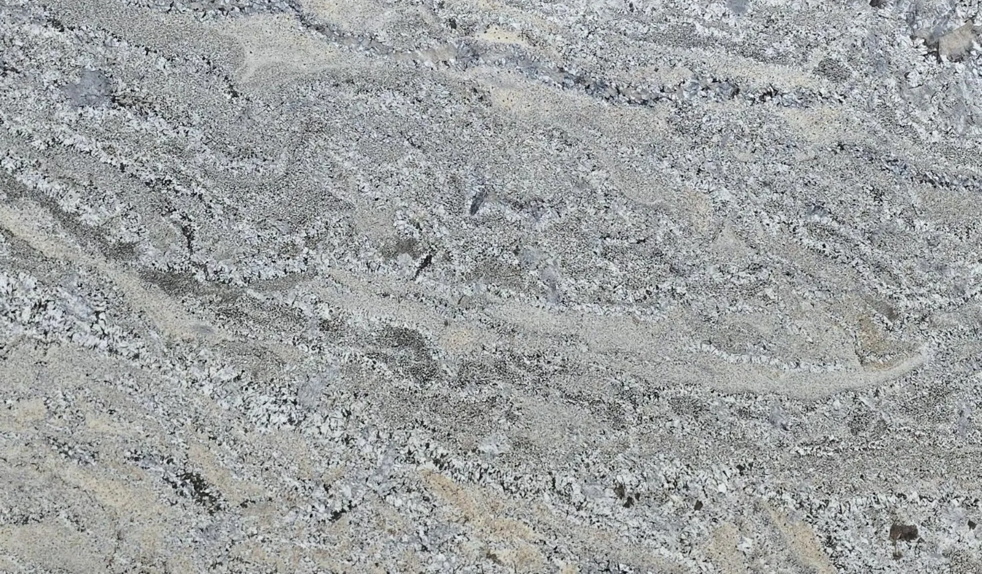 Closeup image of Araras Blue Grey Granite countertop slab