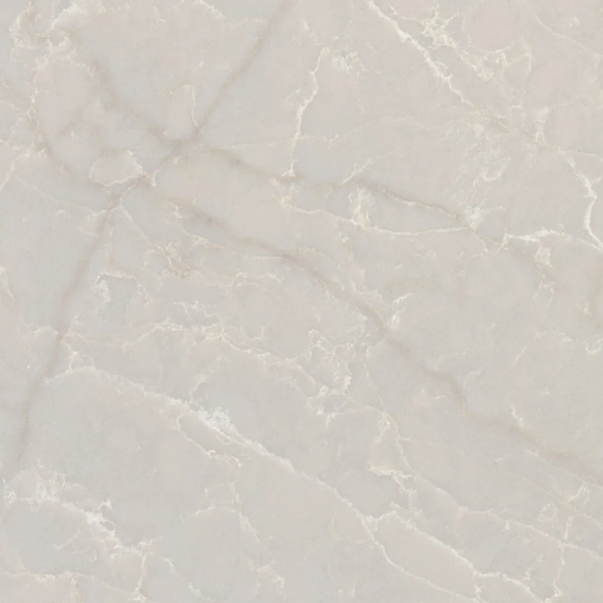 Closeup image of Viatera Taj Crema Beige Quartz countertop slab