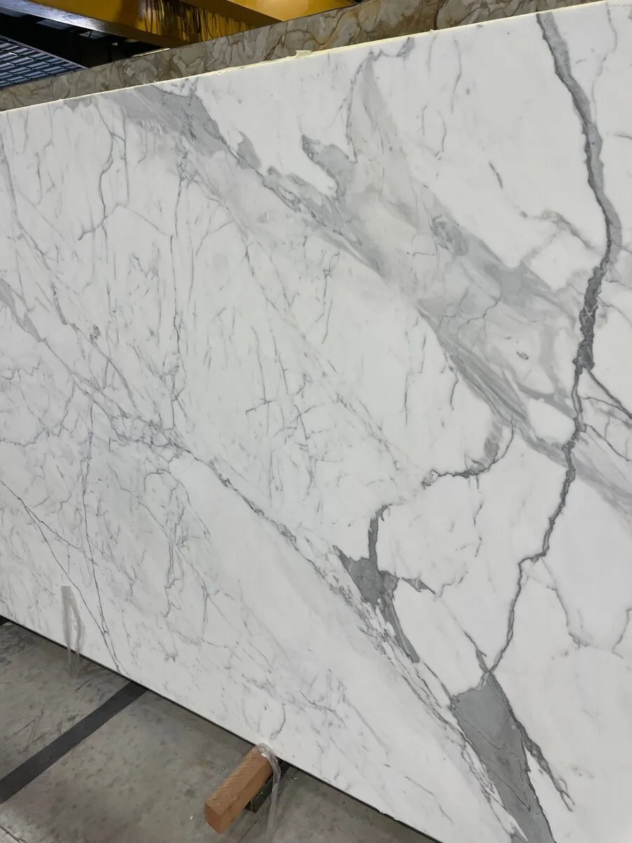 Closeup image of Statuary White Soapstone countertop slab