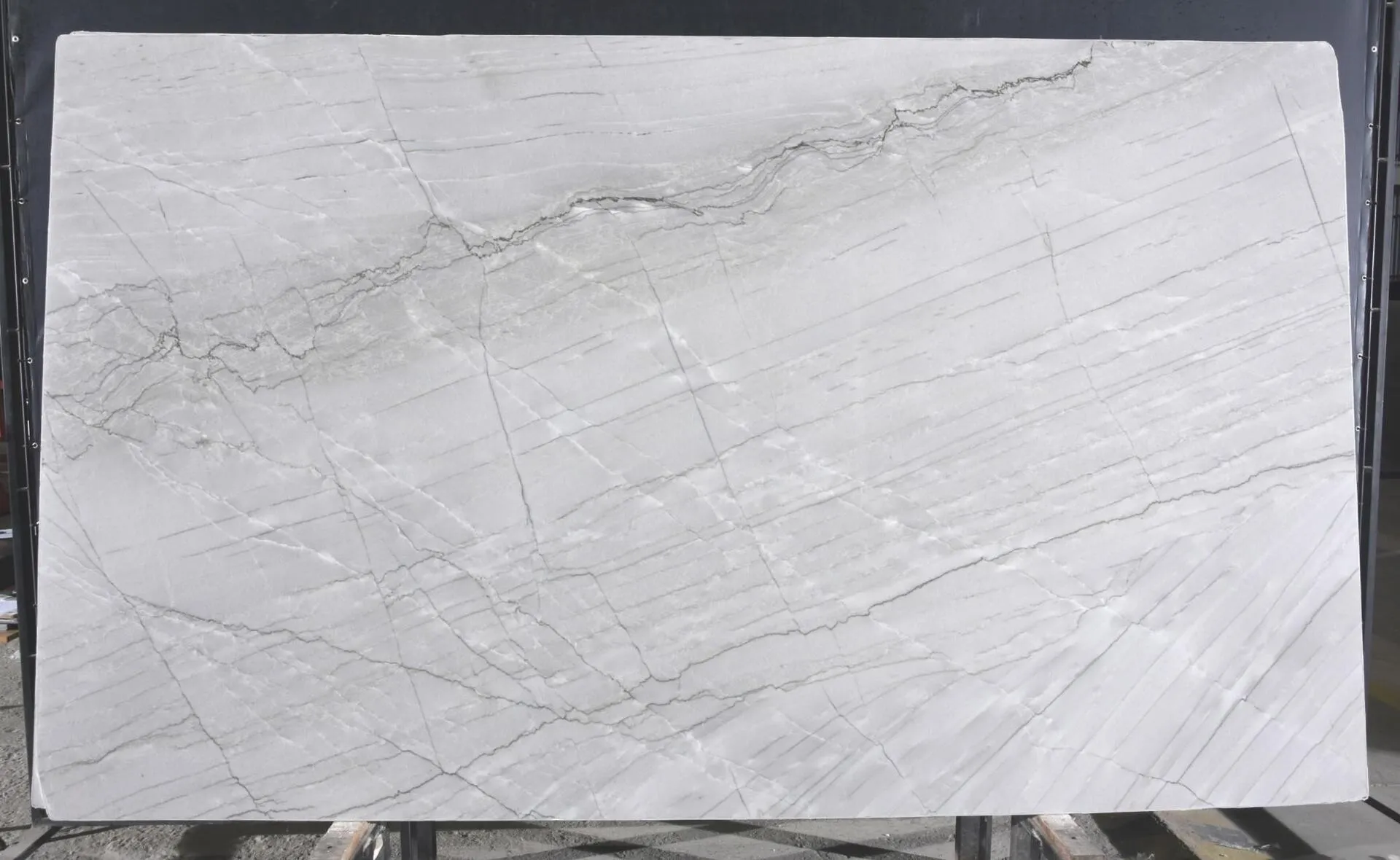 Closeup image of Denali Quartzite 1st Choice Grey Quartzite countertop slab