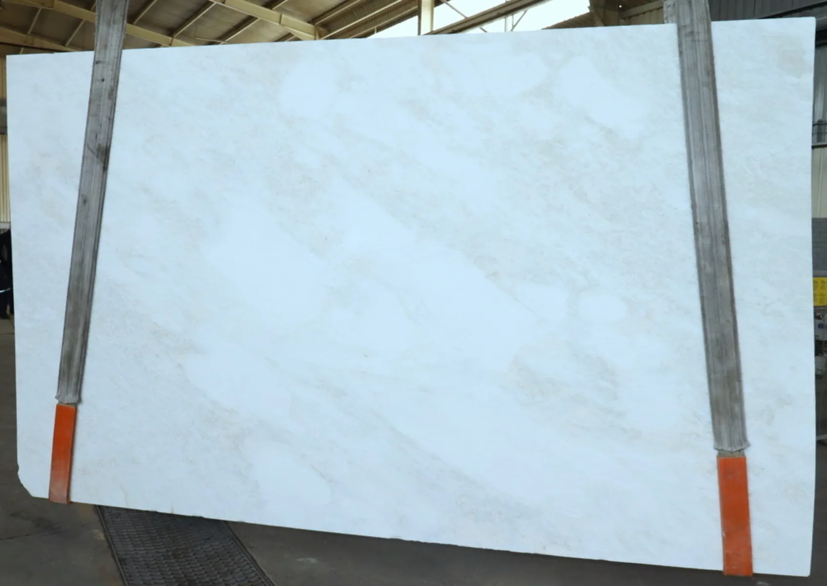 Closeup image of Namibian White 1st Choice White Marble countertop slab