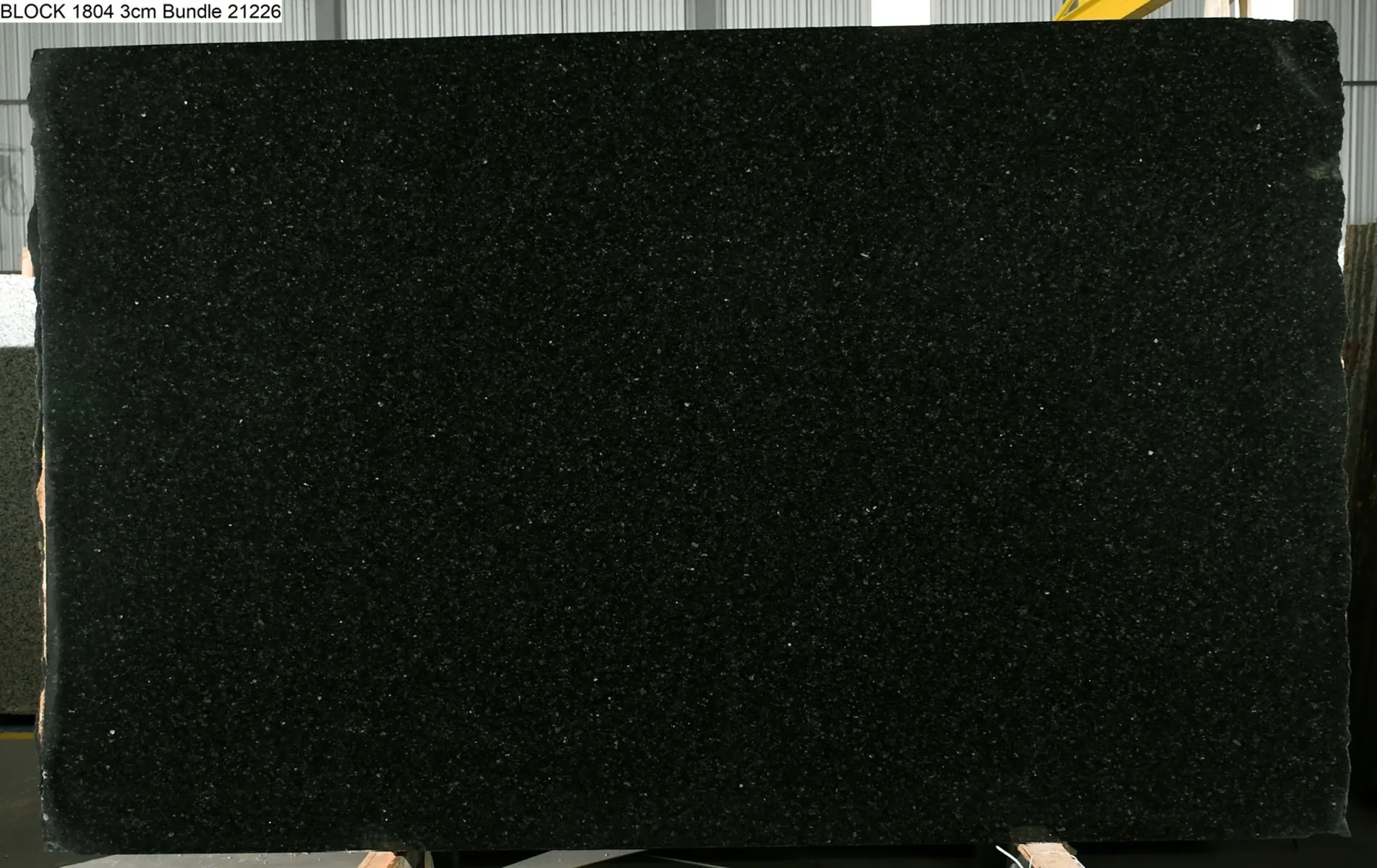 Closeup image of Ubatuba Black Granite countertop slab