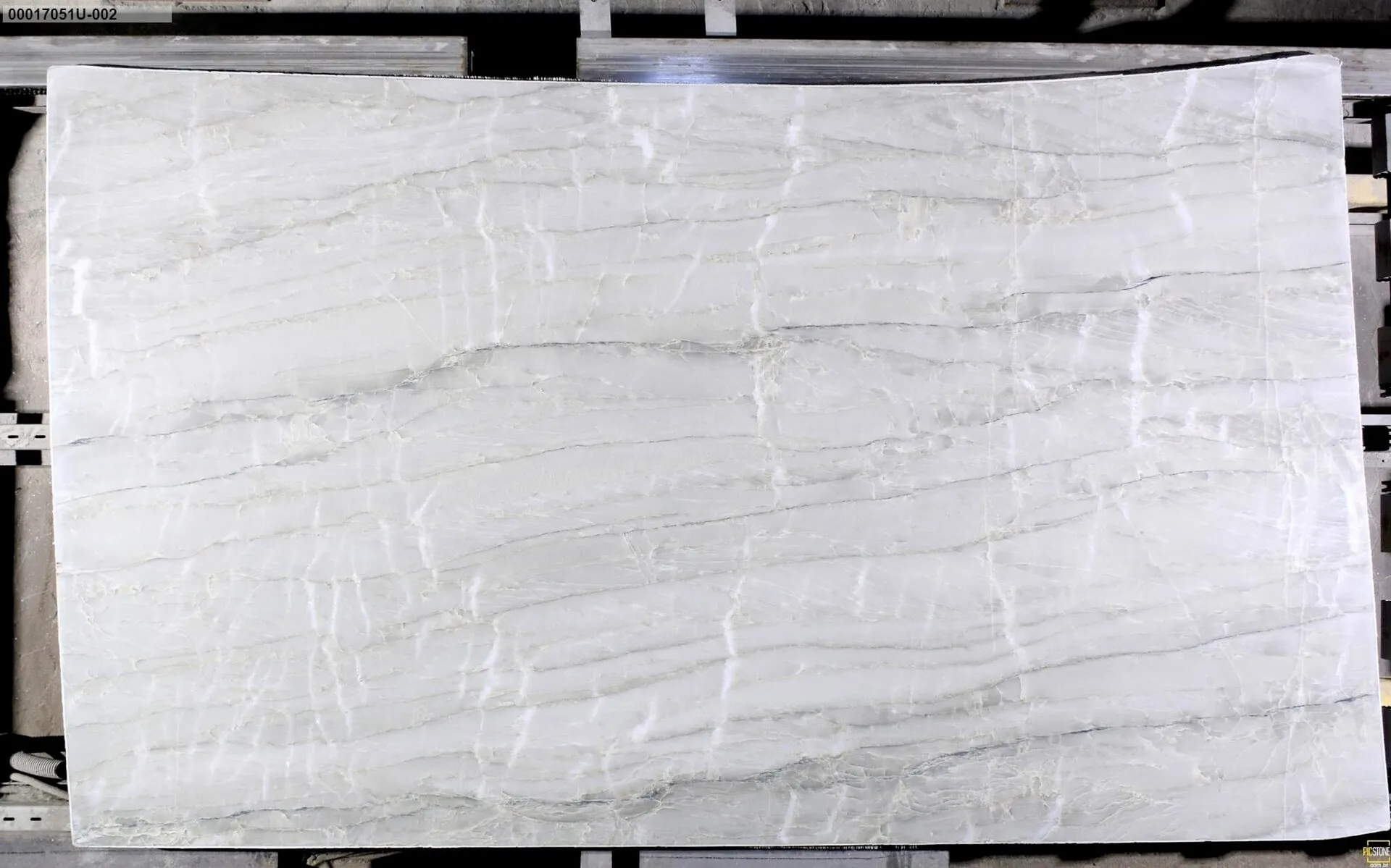 Closeup image of Vancouver Quartzite 1st Choice White Quartzite countertop slab
