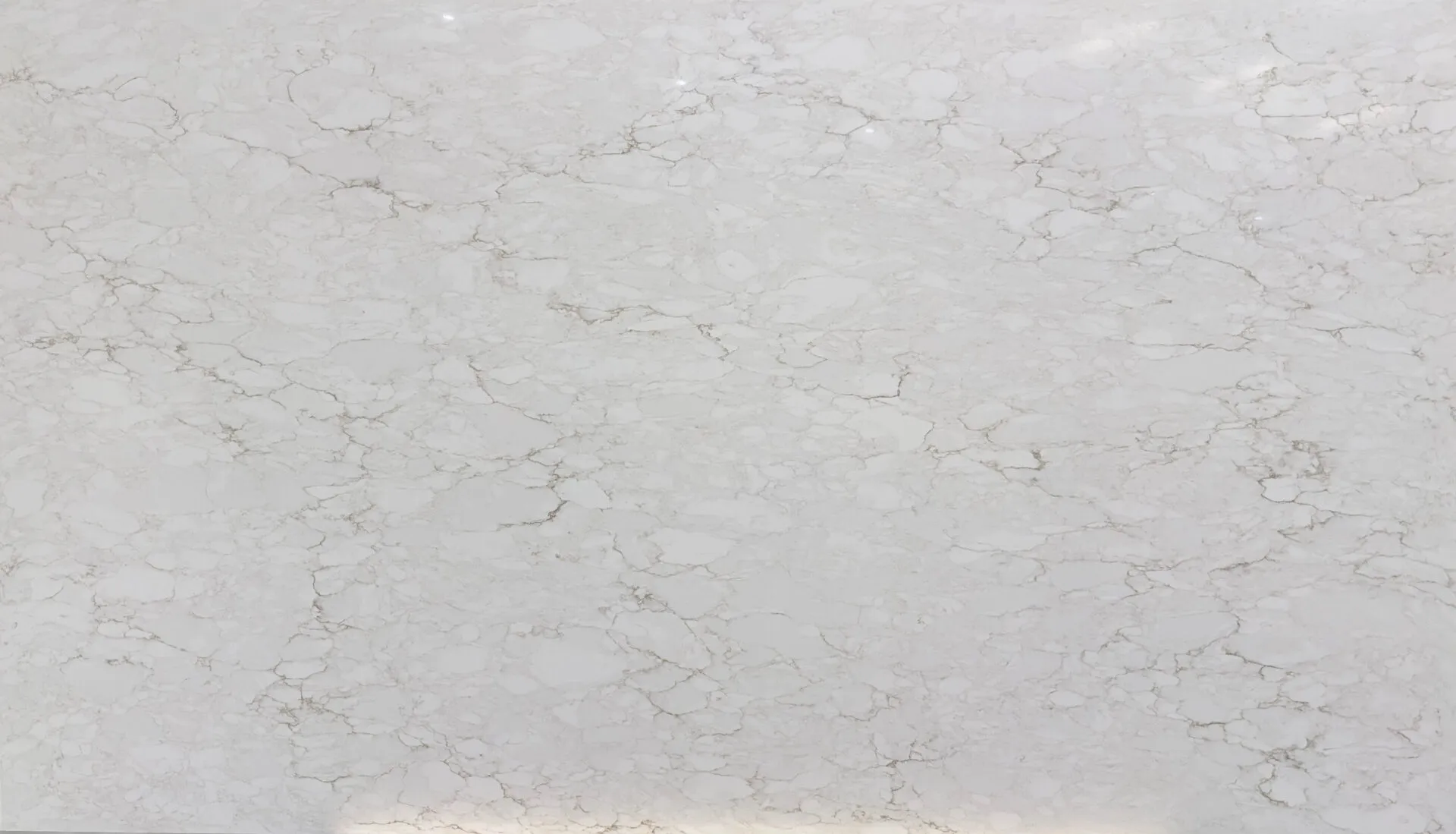 Closeup image of PentalQuartz Cielo Sky White Quartz countertop slab